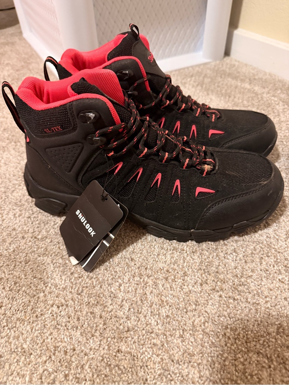 Women’s black and Pink Hiking Boots